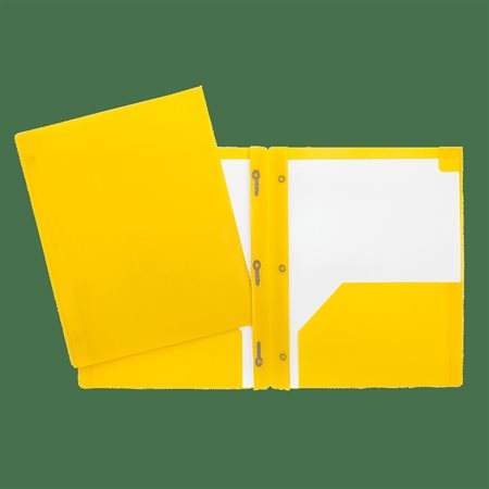 Portfolio plast. attaches et pochettes jaune