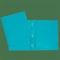 Portfolio plast. avec attaches turquoise