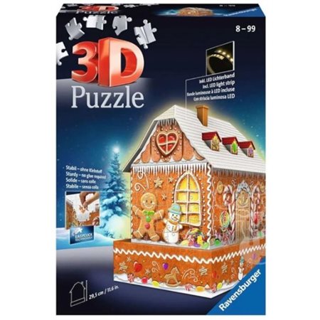 Casse-Tête Maison En Pain D'épices - Édition De Nuit, 3D, 216  pcs, Ravensburger