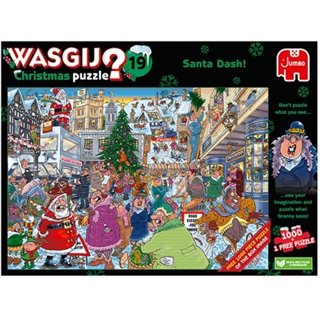 Casse-tête La course du père Noël ! 2 x 1000 pcs, Wasgij Christmas #19