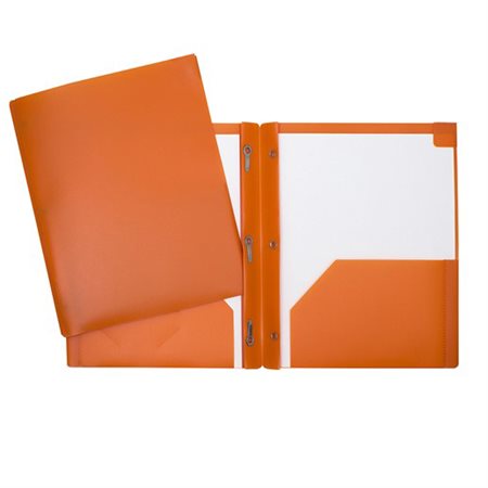Portfolio plast. attaches et pochettes orange
